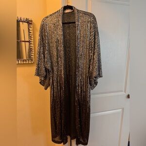 Free People Sparkling Sequin Sequin Party on Kimono